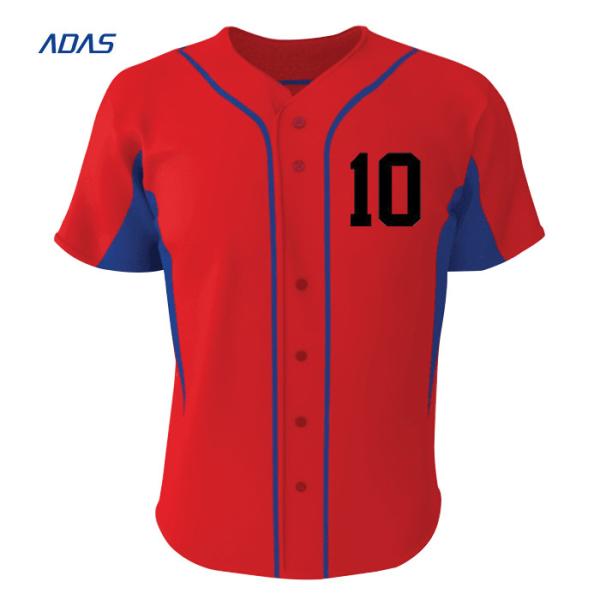 100% Polyester Sublimated Pullover Sports Baseball Team Wear Jersey Custom