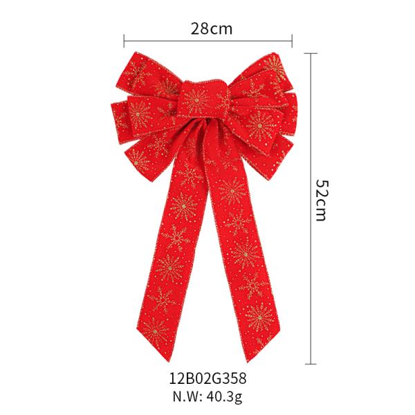 2024 Decoración navideña Arco personalizable de gran enchufe Arcos de cinta con borde de alambre