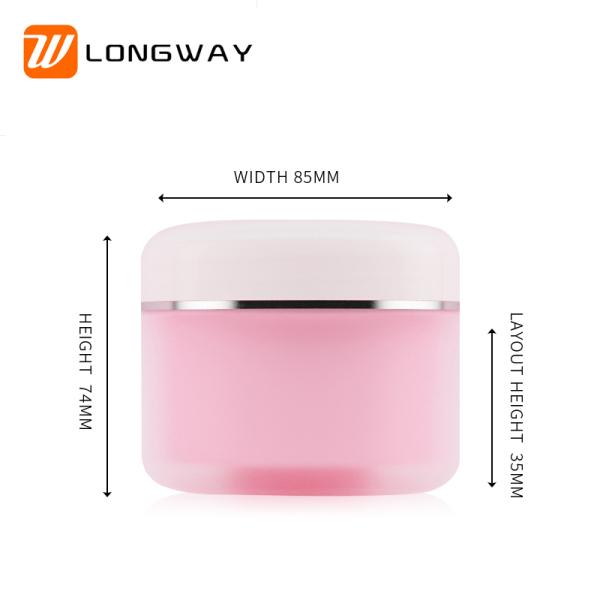 Luxury Facial Empty Round Skin Care Cream Plastic Cosmetic Jar with screw lid