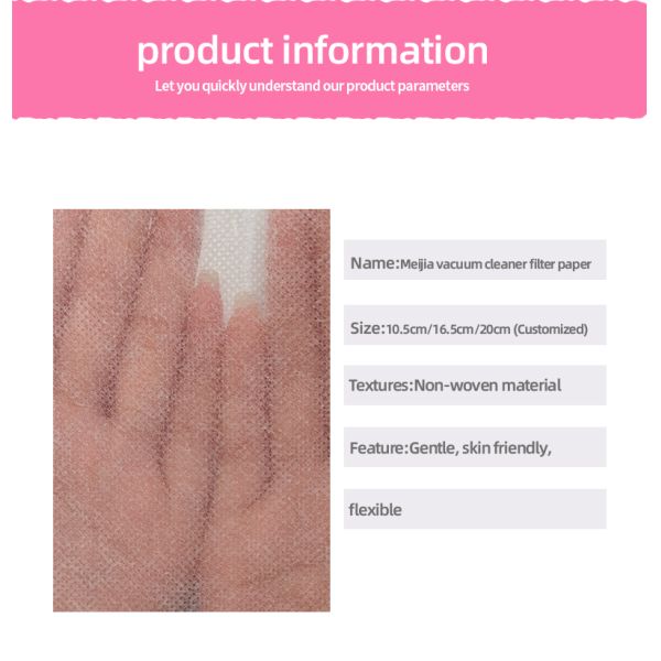 OEM Nail Vacuum Filter Paper Filter White Dust Collector Replace Nail Vacuuming Ultra-thin Cleaner Filter Non Woven Fabric Cotton