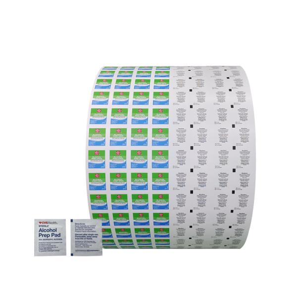 Kraft Paper BZK Антисептический мазок для алюминиевой фольги Ламинированная пленка для упаковки спиртовые подкладки