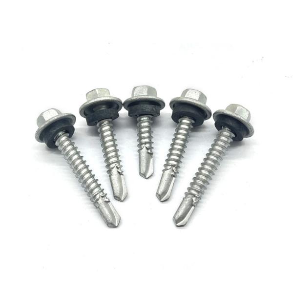 Self-Drilling Screws/Unslotted/Hex Washer Head/Steel/Zinc/Bon