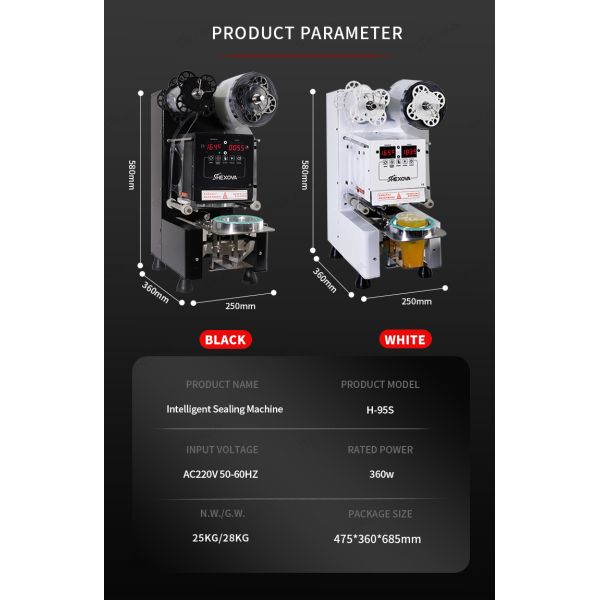 Commercial Automatic Plastic Cup Sealing Machine For Milk Tea Beverage Shop