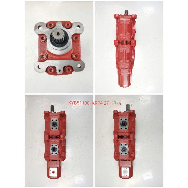 Stainless Steel KYB Gear Pump KYB51100-KRP4 27+17-4(1) Medium High Pressure Hydraulic Gear Pump for Kawasaki Construction Equipment