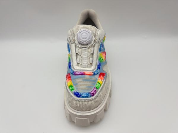Trendy White Leisure Shoes Non slip Women'S Platform Casual Shoes With Shoelace Storage