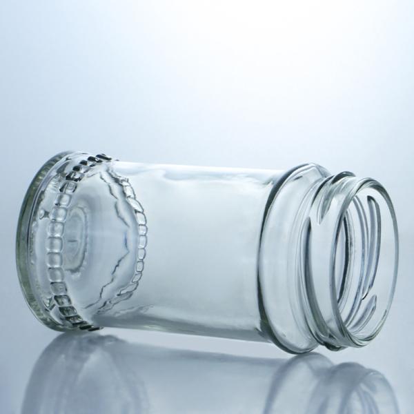 Food Container Metal Lid Clear Glass Honey Jars for Custom Honey Jam Storage