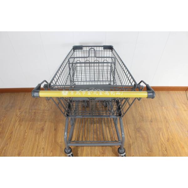 80L Сцинкованные тележки для супермаркетов Travellator Колесо Металлическая тележка для покупок