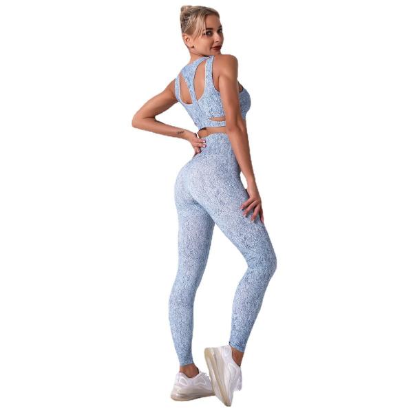 Sexy Butt print sports bra set moisture wicking running yoga pants woman