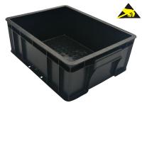 Poubelles empilables d'Esd de circulation de noir de Cleanroom de boîte en plastique d'Esd de boîte d'Esd de plateaux sûrs en plastique de carte PCB pour la protection antistatique