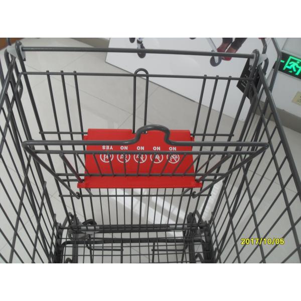 Personal 210L American Wire Shopping Cart With Logo Customized On Handle