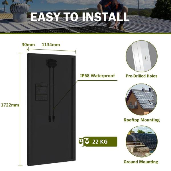 400 Вт 405 Вт 410 Вт 415 Вт Джинко фотоэлектрические модули Тигр Нео N тип монокристаллический полный черный