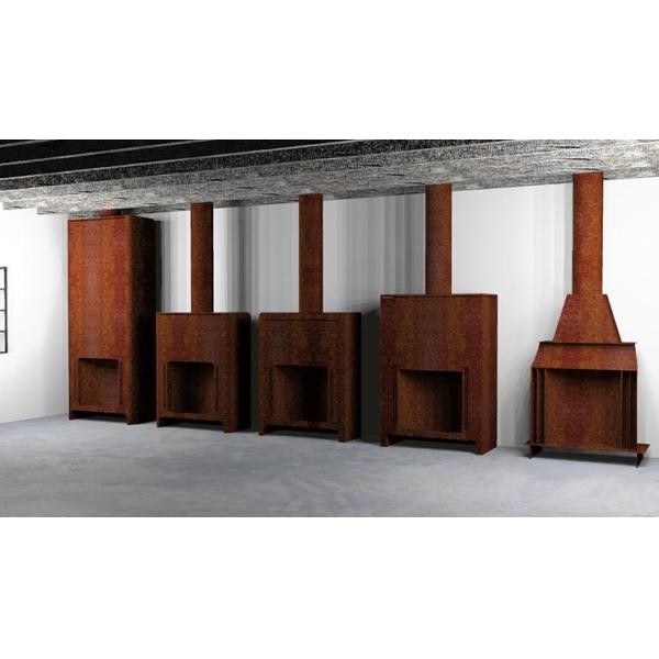 Freestanding Rusted Corten Steel Outdoor Fireplace Garden Warming