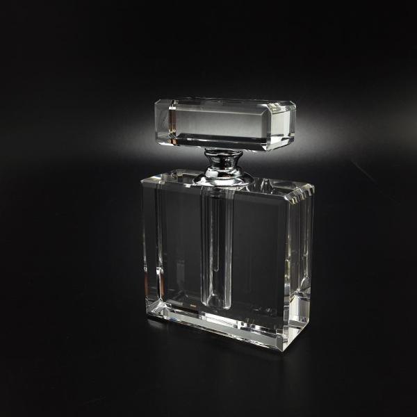 Botella cuadrada de perfume de cristal de 1 ml con tapa de tornillo