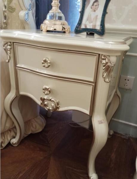 High Performance Bed Furniture Sets / Nightstands Bedside Tables With Two Drawers