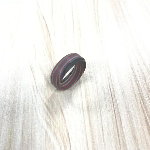 Men Womens Carbon Fiber Ring Rainbow Matte Finish Customized Size