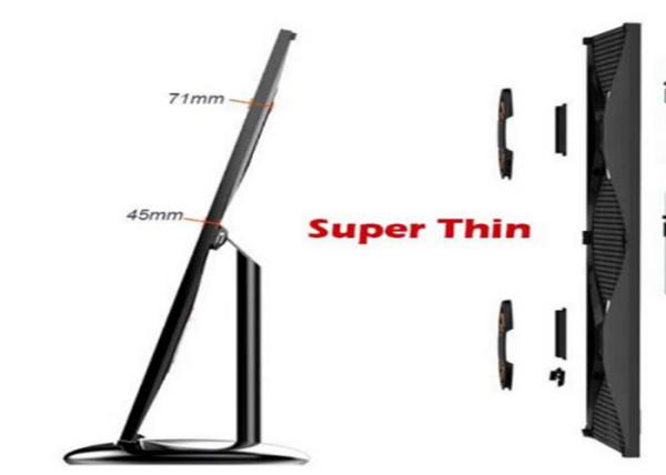 Free Standing Led Poster Display , Ultra Thin  Mirror Led Screen 600-800nits