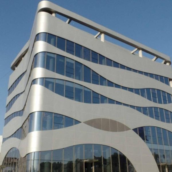 Laser Cut Metal Curtain Wall Gold Hollow Out Perforated Screen Wall