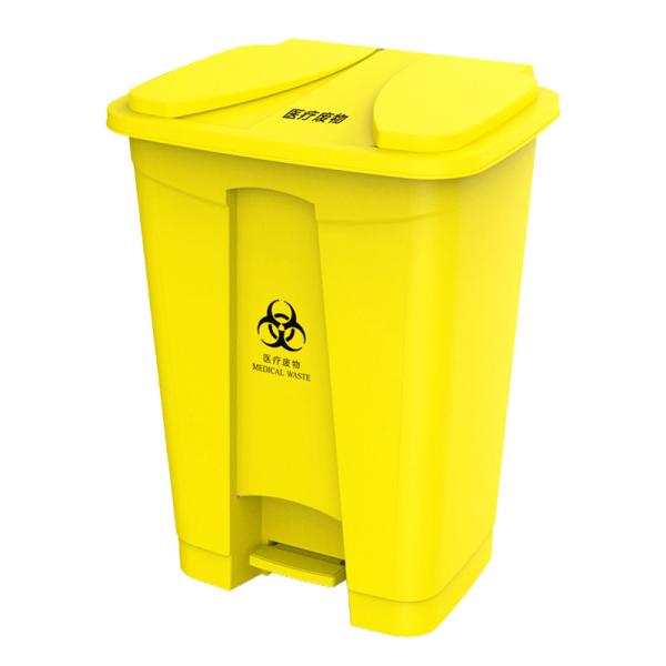 Medical Container Medical Waste Disposal Containers Plastic Trash Cans 50L 100L 240L Plastic Recycle Dustbin,rectangular Yellow,