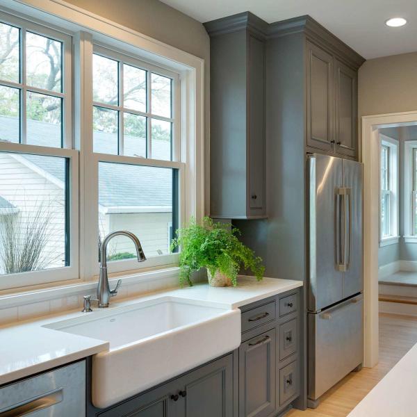 American Classic L Shape Kitchen Furniture Solid Wood Kitchen Cabinet Sets For House