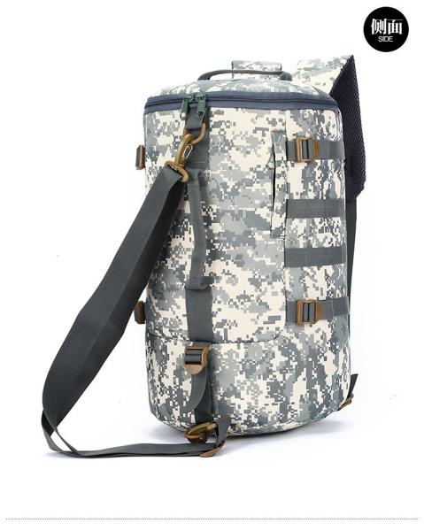 CAMO DOUBLE SHOULDER BUCKET BAG LARGE CAPACITY OUTDOOR CAMO BACKPACK SINGLE SHOULDER CROSSBODY TRAVEL BACKPACK HANDBAG