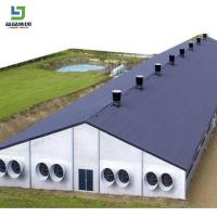 Diseño moderno aislamiento térmico impermeable casita de pollo colocación casita de pollo estructura de acero casita de aves