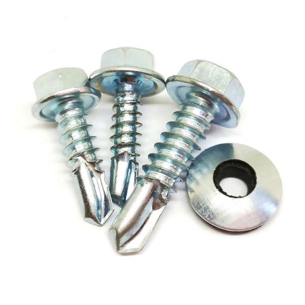 O ST 3,5 da arruela de EPDM encanta os parafusos de furo do telhado do auto da cabeça da flange