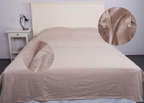 Jersey Oatmeal Modern Bedding Sets Comfortable With Single / Double Sleeping Bags