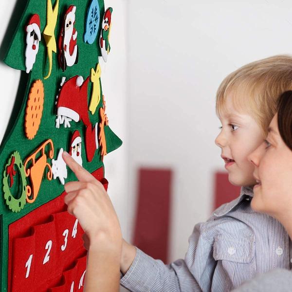 Countdown Calendar 29Pcs Ornaments Felt Christmas Decorations