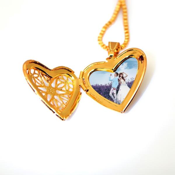 Locket Pendants jewelry classic heart-shaped box pendan 18k gold plating jewelry