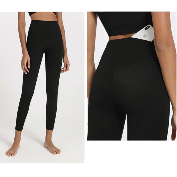 High Waist Yoga Workout Clothes Breathable Yoga Leggings Top Set With Thumb Hole