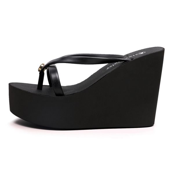 Tongs compensées personnalisées pour femmes, sandales d'été pour la piscine,