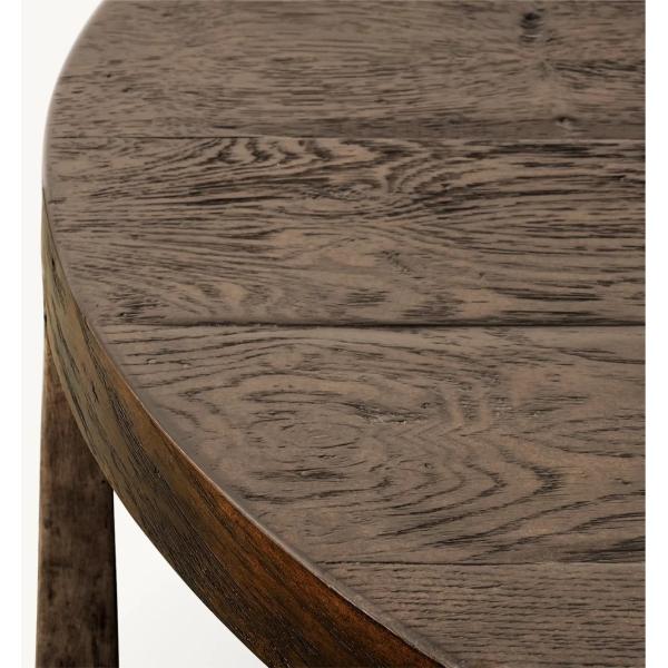 Modern Wood Top Round Coffee Table 300mm With Stainless Steel Material