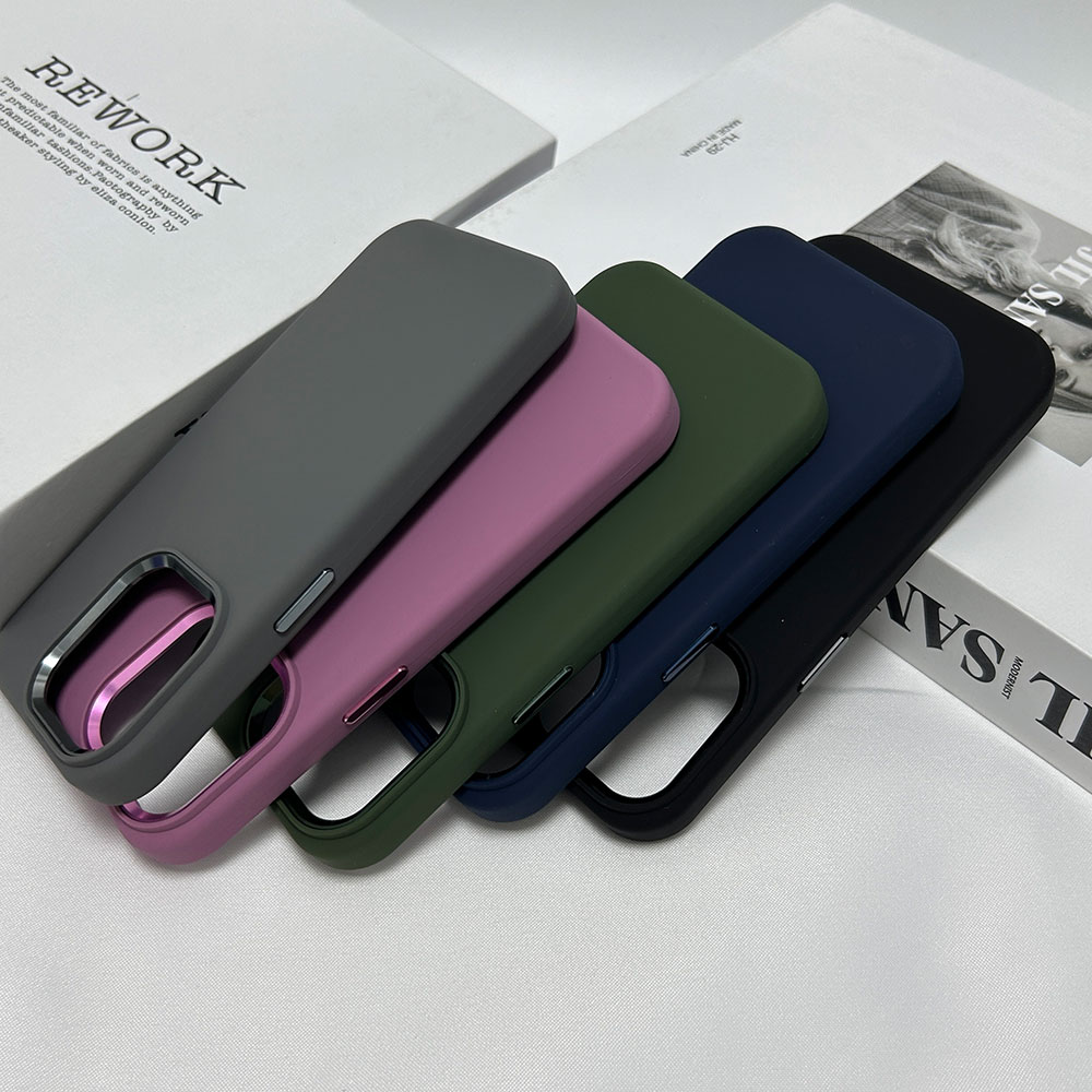 Liquid Silicone Shockproof Phone Case for 16/15/14/13/12/11 Plus Pro Max Pure Color Design Skin Friendly Luxury