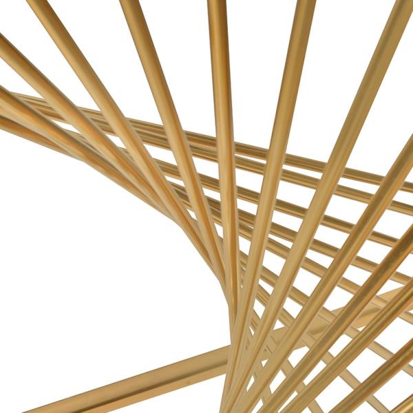 Oval Metal Legs Marble Pedestal Table