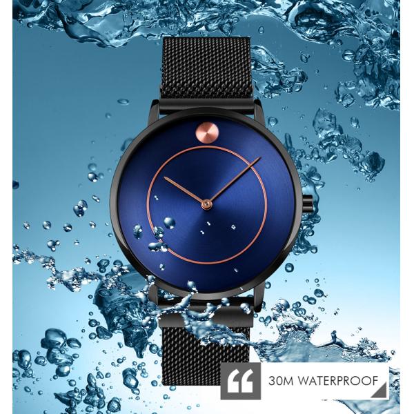 ODM Stainless Steel Quartz Wrist Watch , Stainless Steel Water Resistant Watch