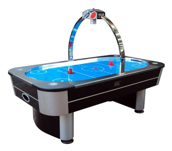 8FT Air Hockey Game Table Electronic Projection Scoring With Oval Blue Surface