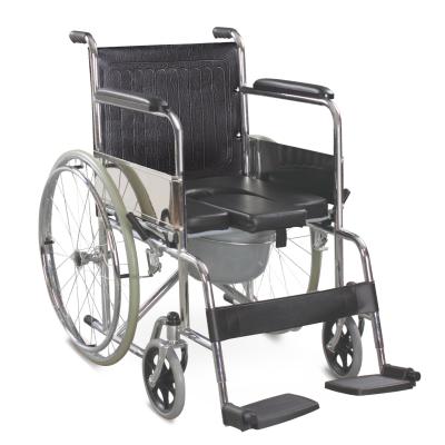 Cadeira de rodas do toalete do assento para pés do braço para a cadeira de chuveiro automotora idosa, dobrando-se