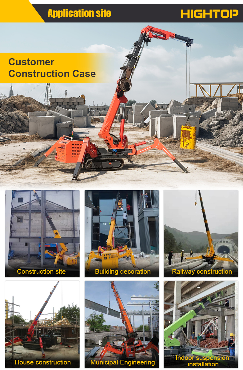 HTSC300-3 Ton Crawler Spider Crane with 10.5m Max Working Radius