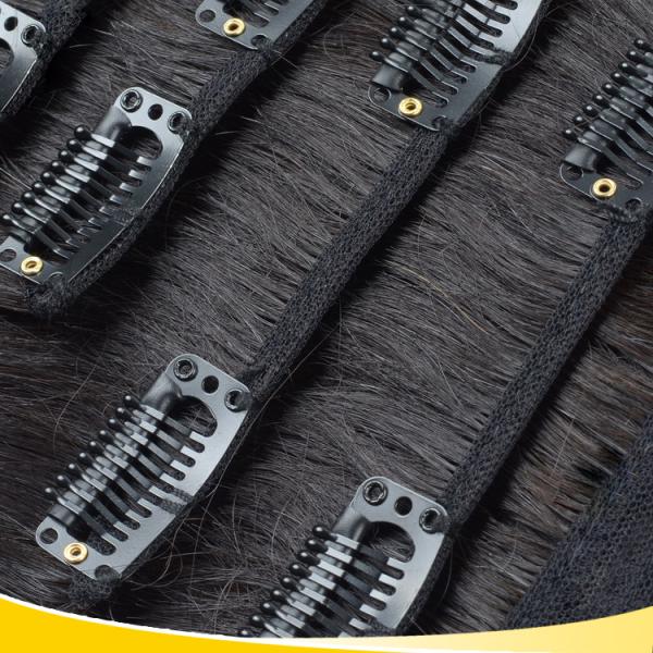 Серый перуанский зажим в волос расширений волне 8