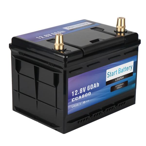 12V 60Ah LiFePO4 Battery 800CCA Bluetooth Marine Car Audio RV Solar Lightweight Lithium Starting And Deep Cycle Battery With Smart BMS