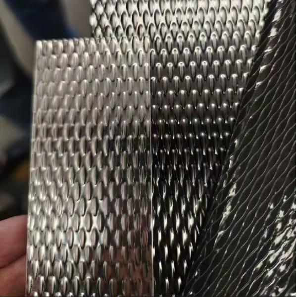 4ft*8ft Stainless Steel Embossed Sheet Plate Rice / Round / Rhomboid Pattern