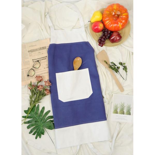 Tablier personnalisé par cadeaux bleus de cuisine et blancs pour le cadeau de Femme-support faisant cuire le tablier fait sur commande de cadeau