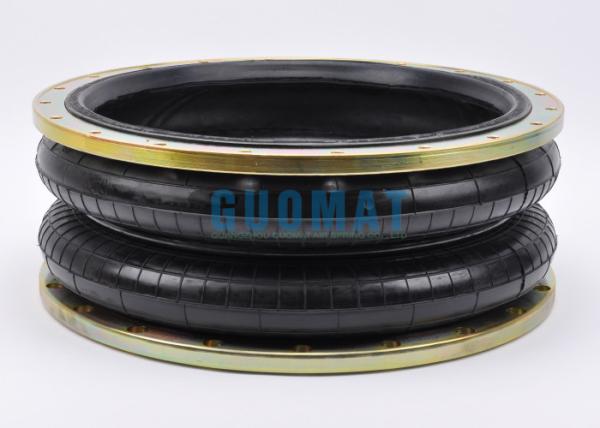 2H520217 Rubber Air Bads M10 Screw Thread Double Convoluted Air Spring With Flange Ring