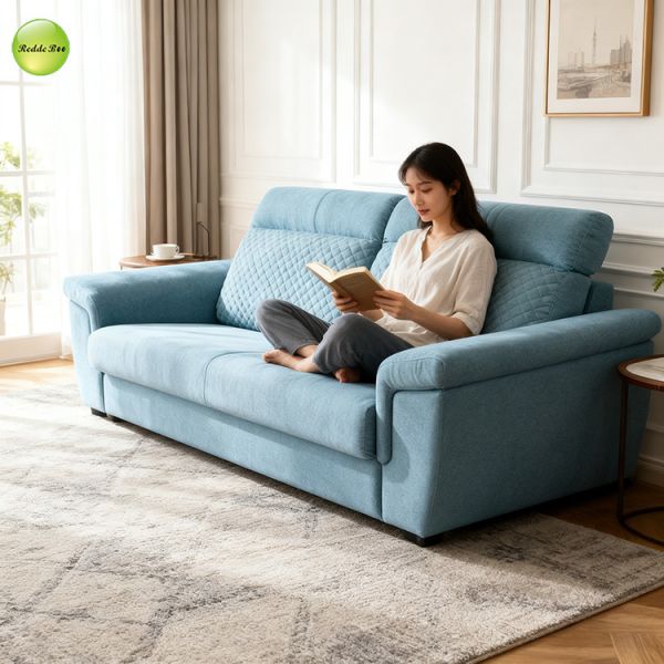 Modern Linen fabric foldable sofa bed with mattress Living Room Sofa Convertible Sleeping Folding Sofa Bed For Saving-Space