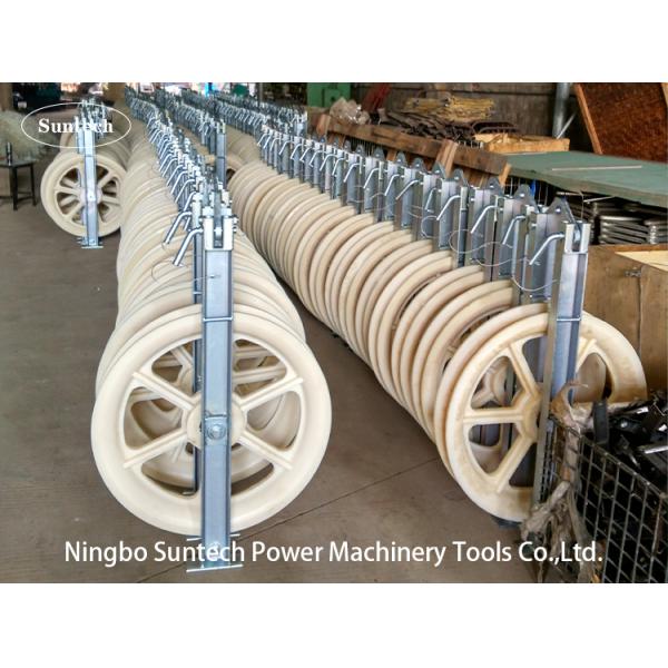 660X100mm Nylon Wheels Bundled Overhead Conductor Stringing Block For Transmission Line