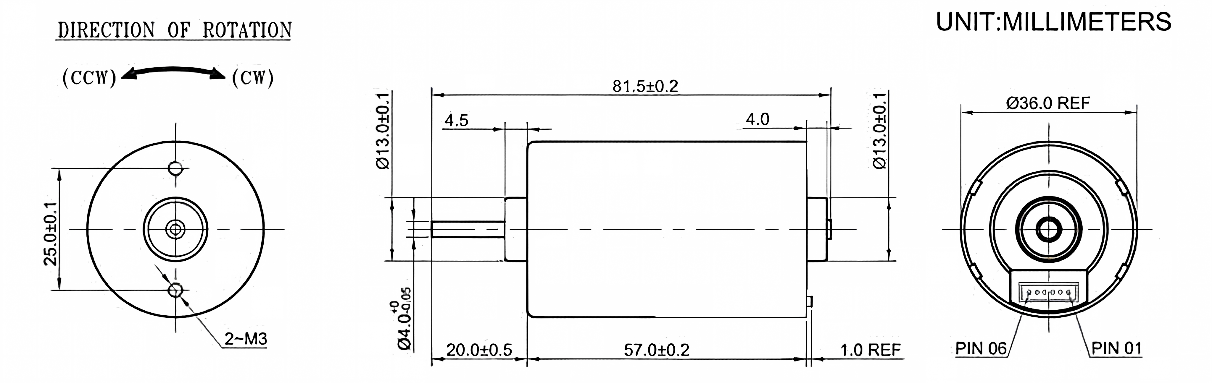B3657 Brushless dc motor with driver