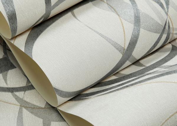 Embossed Asian Inspired Wallpaper , Leaf Pattern Washable Vinyl Wall Coverings