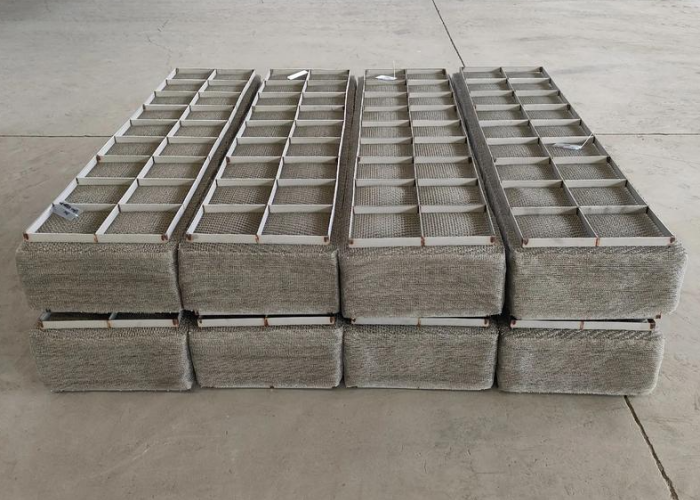 Stainless Steel 304L Wire Mesh Demister Pad for Chemical Columns 144kg/m3