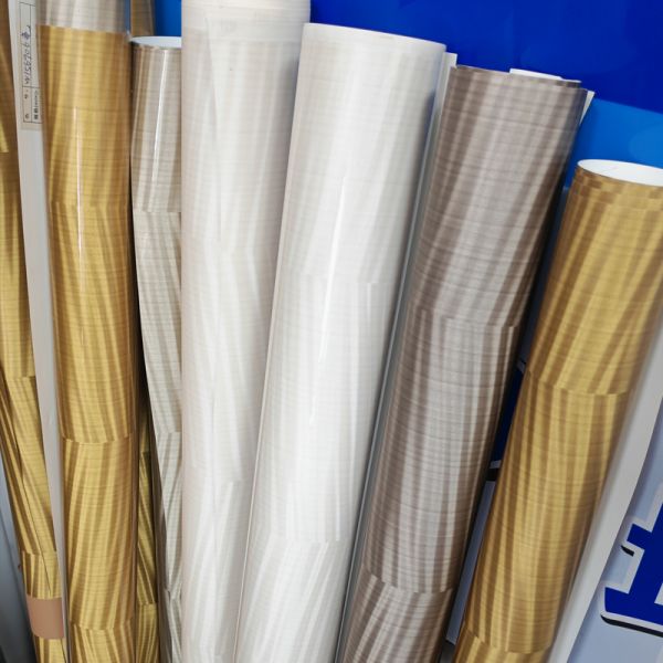 Premium Figured Wood Veneer Film | 3D Rippled Grain Wall & Furniture Wrap