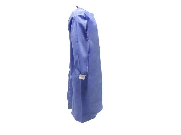 Vestido de emenda ultrassônico descartável unisex de SMS+PE 53GSM com laços